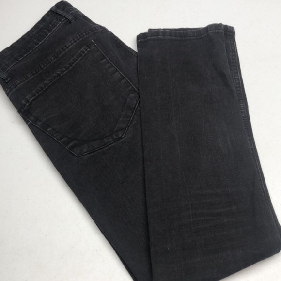 LIKE NEW PAPER DENIM & CLOTH BLACK HIGH-RISE SLIM STRAIGHT JEANS 30x30 ⭐️ - Picture 3 of 10